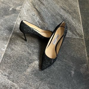 Jimmy Choo Romy 85 EU 38.5 Black Glitter